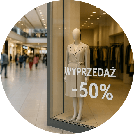 Naklejki promocyjne na witryny