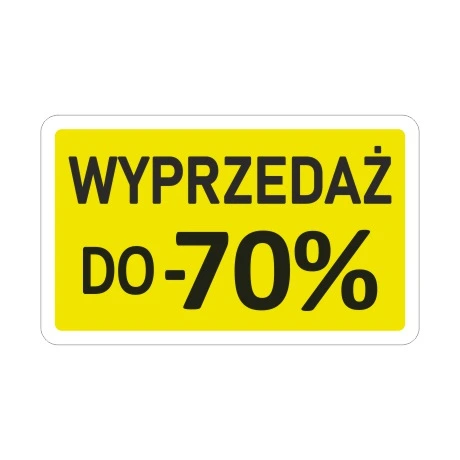 Naklejka na witrynę sklepu wyprzedaż