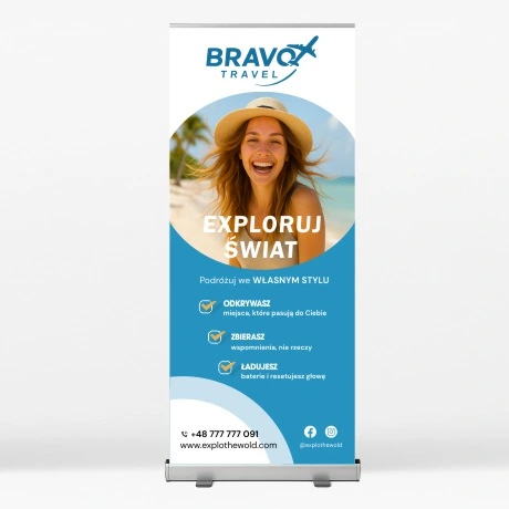 Roll-up reklamowy dla biura podróży