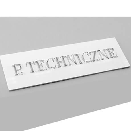 Tabliczka na drzwi pomieszczenie techniczne kolor srebrny